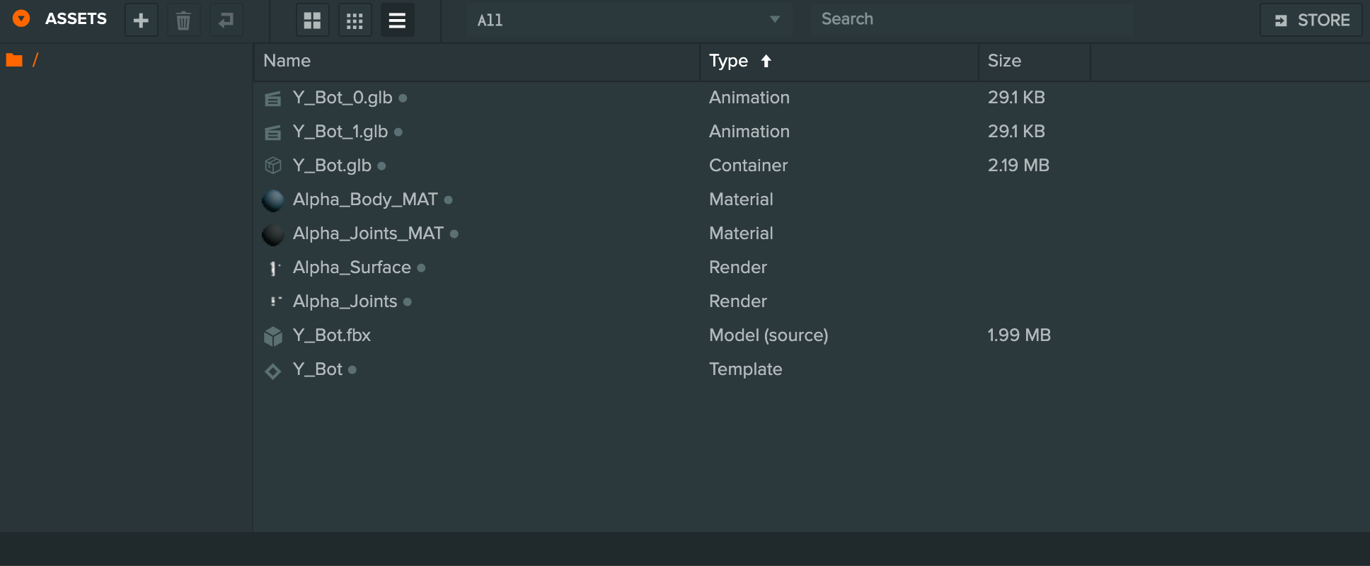 Created Assets